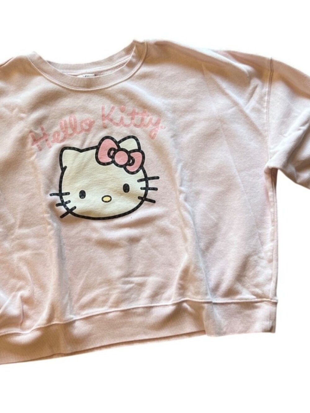 Hello Kitty soft pink over size sweatshirt top XL
